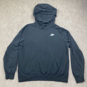 Nike Women's Size L Funnel Cowl Neck Sweatshirt Pullover Hoodie Black BV4526